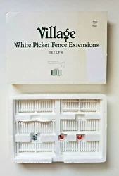 Dept 56 Village Set of 6 White Picket Fence Extensions are in like new condition. See photos for detail.