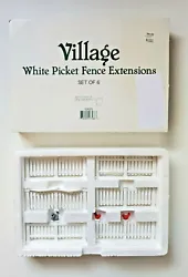 Dept 56 Village Set of 6 White Picket Fence Extensions are in like new condition. See photos for detail.