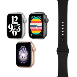 Refurbished Apple Watch. Black Sport Band. Silver / Gold / Space Gray Aluminium Case. 3rd Party Magnetic Charging...