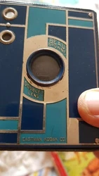 Rare Très Ancien Appareil Photo EASTMAN KODAK CO (BEAU BROWNIE DOUBLET LENS).