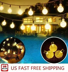 ☀Solar Powered and Easy Installation:Unlike plug-in type, you can install the globe solar string lights in any corner...