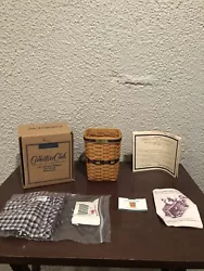 Longaberger JW Collection Miniature 1997 Edition Waste Basket Combo with COA new. Please feel free to message me for...