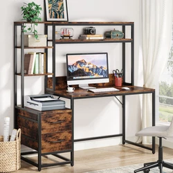 Tribesings 6-Tier Narrow Bookcase Bookshelf Corner Storage Shelves Display Rack. [Multifunctional Desk]: Create a...