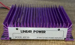 Old School Linear Power Amp 452IQ | Purple | 45 Watt Stereo Power Amplifier. Condition is Used. Shipped with FedEx...