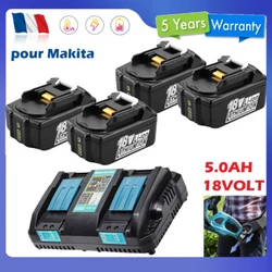 Modèle 1BL1860B,BL1850B,BL1845B,BL1840B,BL1830B,BL1815. Batterie outil Li-ion Makita BL1850 BL1860 BL1840 BL1830...