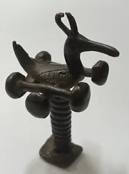 Art sculture bronze ancien oiseau. Ref75230. Dimensions : 8cm x 6 cm