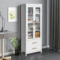 [Multiple Use Scenarios] Simple and classic, the multi-purpose office storage cabinet is perfect for your living room,...