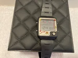 Being sold as is for parts. You press a button and the watch display disappears. Good case with band and battery in...