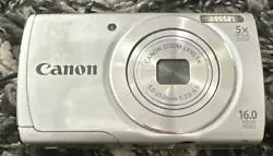 Canon Powershot A2500 HD PC1963 Digital Camera 5x Optical Zoom 16mp. Does not seem to power on. Battery not included.