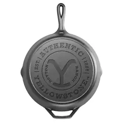 This classic cast iron skillet is both functional and collectible, featuring a Yellowstone Authentic Y design. Designed...