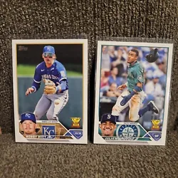 2023 Topps Bobby Witt JR & J-Rod All Star Rookie (Gold Cup) Cards.  2 card lot, great for a PC or a future investment. ...