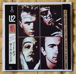 THE UNFORGETTABLE FIRE. Contains inner pull-out sheet. rare JAPAN vinyl 7