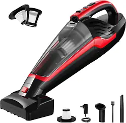 POWERFUL MOTORIZED BRUSH HEAD: Powools cordless handheld vacuum is specially designed for families with pets. Equipped...