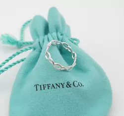 Authentic Tiffany & Co. Tiffany & Co. Blue Pouch is Included. Composition Material. Purity: 925. Band Width: 3 mm. Ring...