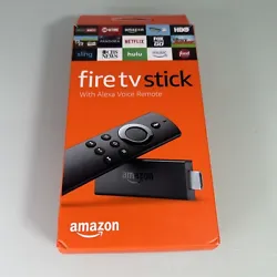 Amazon FIRETV FIRE TV STICK w/ ALEXA Voice REMOTE 2nd Generation in Box 2017. This is a used item so normal wear can be...