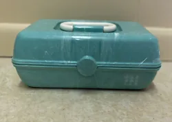 CABOODLES Small Makeup Case Mini Size Teal Mirror Storage. No major defects. Some signs of use. No defects. Pictures...