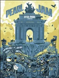 PEARL JAM AP Poster Hyde Park London UK 2022 Townshend Mint. Mint.In hand