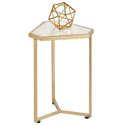 Form and function come together in the mDesign Triangle Metal & Marble In-Lay Side/End Table. This accent piece boasts...