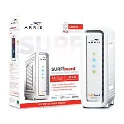 Power yours with the SB6190. The ARRIS SURFboard SB6190 is a DOCSIS 3.0 cable modem with. Power yours with the SB6190....