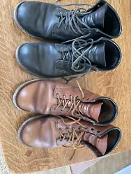 Red Wing Shoes Heritage Beckman Mens Boots - 9.5EE - 2 PAIR - Black and Brown. Both pair have been worn quite a bit....
