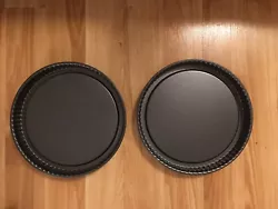 2-10 inch Pampered Chef torte bakeware.