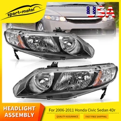 For 2006-2011 Honda Civic 4Dr models only. Why choose our headlights?. 1 Pair of Headlights (Driver & Passenger Side)....