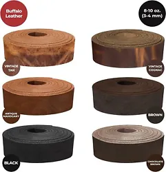 The appealing grain of buffalo leather adds a unique, rustic quality to your projects. It is very strong leather with a...