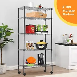 ●IMPRESSIVE STORAGE CAPACITY - Our wire shelving unit boasts an enormous amount of space and shelving, with plenty of...
