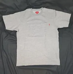 Supreme S/S Pocket Tee Size Large BRAND NEW Heather Grey Cotton Slub Jersey. Condition is Brand New. Shipped with USPS...