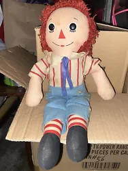 Vintage Raggedy Andy Doll Knickerbocker - Super Old - Read!. This doll is very, very old, dirty, and hair is falling...