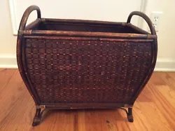Excellent condition and smoke free home. Approximately 14”H x 17”L x 11”W. Great as a magazine holder or towel...