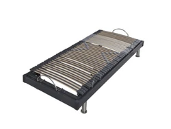 Sommier TPR S50 Ebac :- Cadre : articulé en multiplis avec 5 plans de couchage. - Suspension : 39 lattes multiplis...