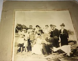 Drinks, Fishing Pole Stick & Paper! Cabinet Photo! Little Boy with Stick with string on end! Old Man with Newspaper!...