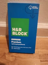 H&R Block 2022 Premium Tax Preparation Software Self-Employed/Rental Windows Mac.