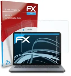 Ultra-transparent et à revêtement dur: atFoliX 2 x FX-Clear Protecteur décran pour Microsoft Surface Laptop Studio -...