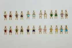 Beautiful 24k Birthstone Baby Necklace Pendants. Our Birthstone babies will fit on most 2mm chains, depending on the...