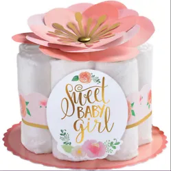 Create an elegant decoration for a baby shower or gender reveal party that doubles as a present for the parents to be...