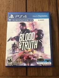 Blood & Truth VR (Sony PlayStation 4 PSVR 2019) No Manual - Free Shipping! Game requires PSVR (not included).