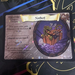 CARTE HARRY POTTER : Norbert 30/116 HOLO /FOIL (LE CHEMIN DE TRAVERSE) WIZARD VF.