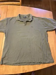 Patagonia Mens Organic Cotton Green 3 Button Polo Shirt XL Collar Wear.