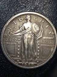 1917-P T1 Standing Liberty Qtr. UNC . Full Shield. Full Head. Monster Toned. Uncirculated. GEM BU. Encourage reasonable...