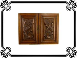 Vintage Pair of Antique Carved Wooden Furniture Doors Dolphin Decorations A pair of antique French buffet doors from...