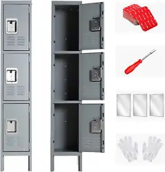 『High security』:Each door of employee lockers equipped with a lift up handle and recessed hasp, can be matched with...
