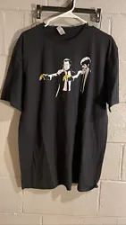 Banksy Pulp Fiction XL - Art Of Banksy Boston Show - Graphic Cotton T Shirt.