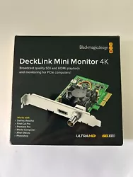 Blackmagic Design DeckLink Mini Monitor 4K.