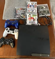 Sony PlayStation 3 - Slim 250GB Console- Charcoal Black. System is updated and works. Fully functional Sony PlayStation...