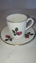 This Priory Dale Bone China Cup/Saucer features a beautiful red rose pattern with a delicate gold trim. Crafted from...