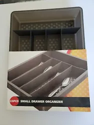 Copco Small Drawer Organizer 13.25  L  x 9.875 W x 2 H Non slip bottom  I have these in many of my drawers ,hold up...