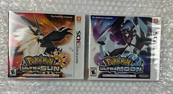 Pokemon Ultra Sun And Moon Nintendo 3DS Brand New Factory Sealed. Both games are factory sealed, minimal wear to seals,...