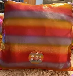 Rainbow 🌈 Metallic Vibrant, Square Pillow NWT. 12x12-square Extremely Cute, lightweight pillow. , great for...